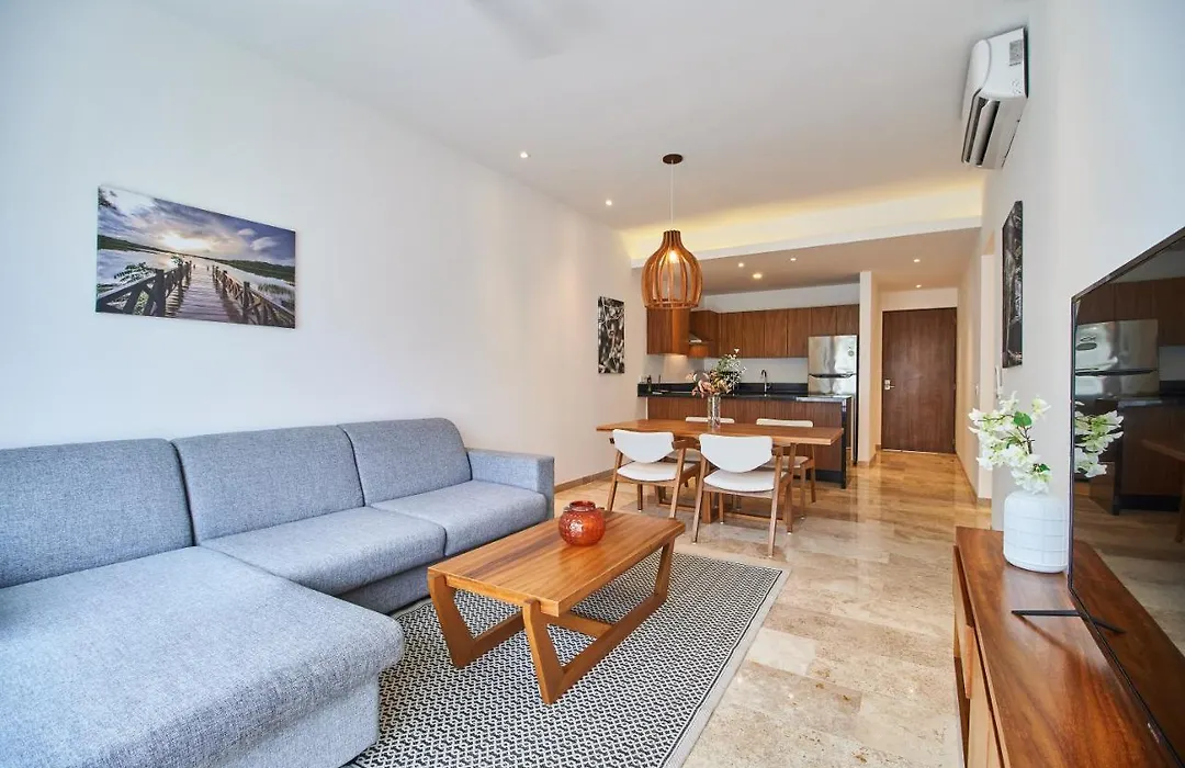 Tropical & Charming Apartment In Tulum With Lounge Area, Gym, Pool, Balcony & Nice Amenities-1