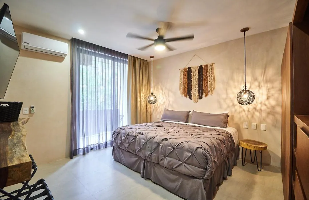 Tropical Modern Apartment Tulum Terrace, Lounge Area, Impressive Pool & Sunbeds-1