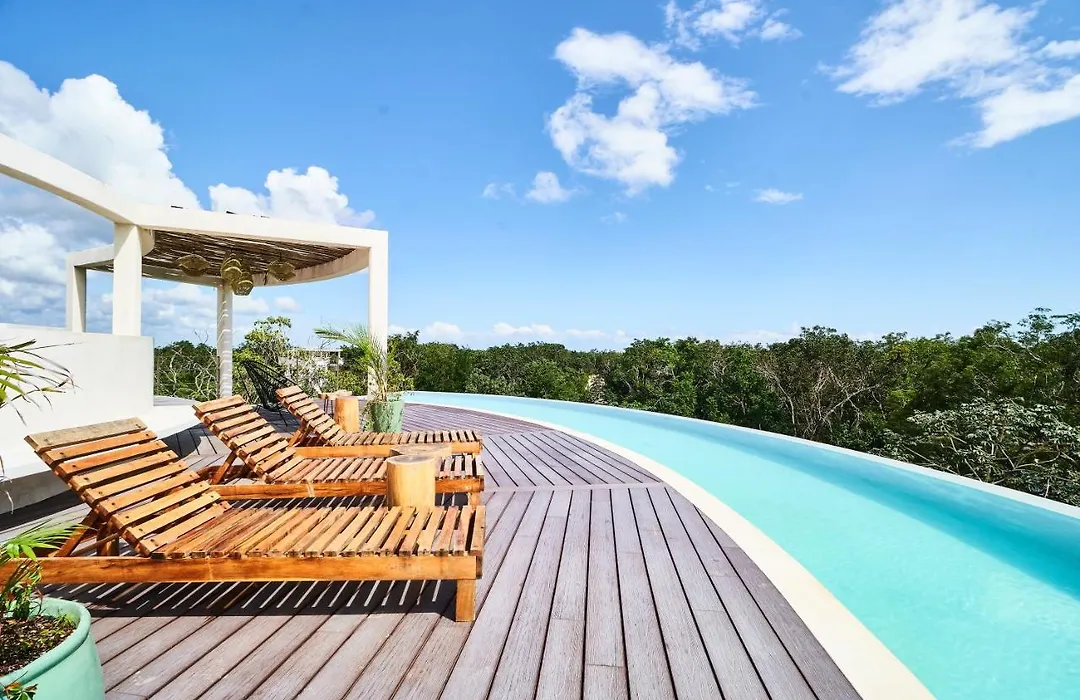 Beautiful & Fully-Equipped Apartment In Tulum Rooftop Pool, Terrace & Lounge Area-1