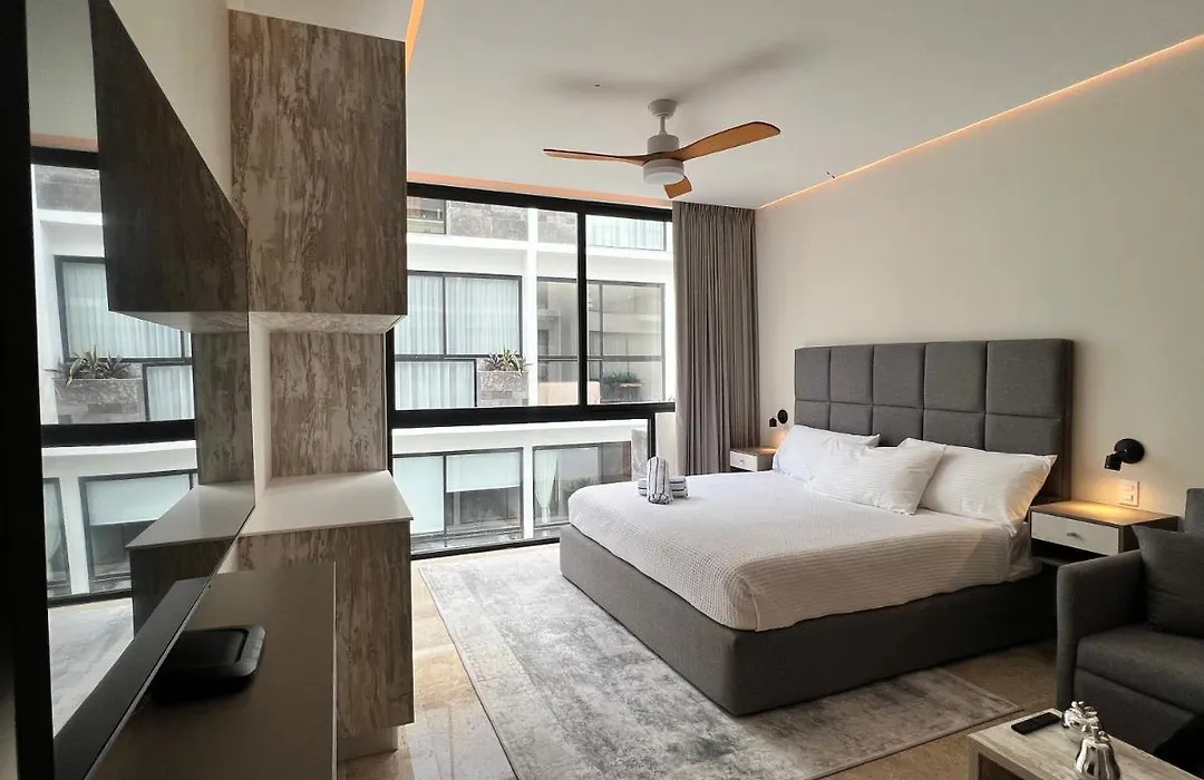 Nuevo! Estudio En Tulum, Piscina, Gym, Wifi, Cocina-1