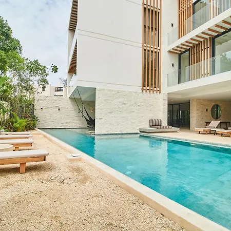 Boho-Style And Luxury Apartment In Aldea Zama With Plunge Pool, Gym, Shared Pool & Hammocks-2