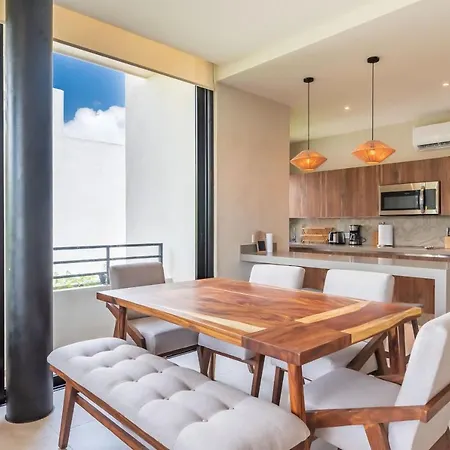 Astonishing Apartment In Aldea Zama With Breathtaking Shared Pool, Bikes, Grill & Sun Loungers-3