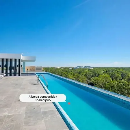 New!Estudio En Tulum, Piscina, Gym, Wifi, Cocina-3