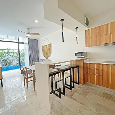 Apartment With Private Pool & Rooftop In Aldea Zama Tulum-3