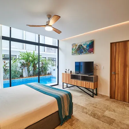 Brand New Fantastic Apartment In Tulum Private Pool, Rooftop With Gym, Sunbeds & Infinity Pool-2