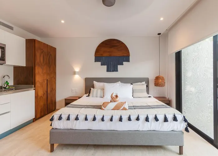 Estudio Tranquilo En La Veleta Con Jardin, Alberca, Gimnasio Y Cerca Del Centro De Tulum A111