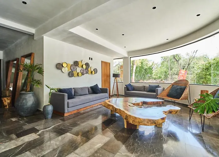 Elegant Trendy Apartment In Tulum With Infinity Pool, Breathtaking Jungle View & Bottle Of Wine Per Stay